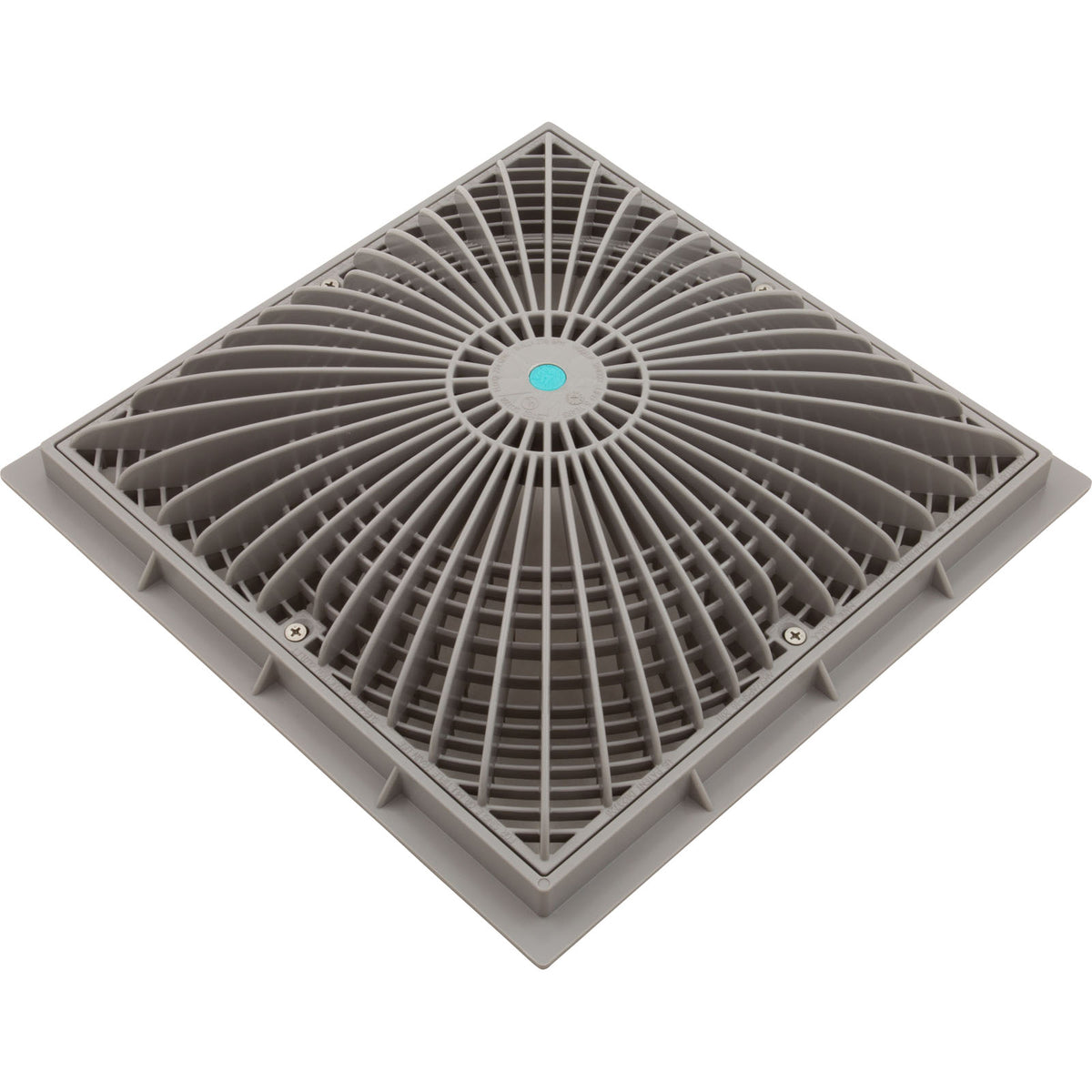 Main Drain Cover, Aquastar MoFlow, 12" Square, w/Fr, Lt Gry, VGB