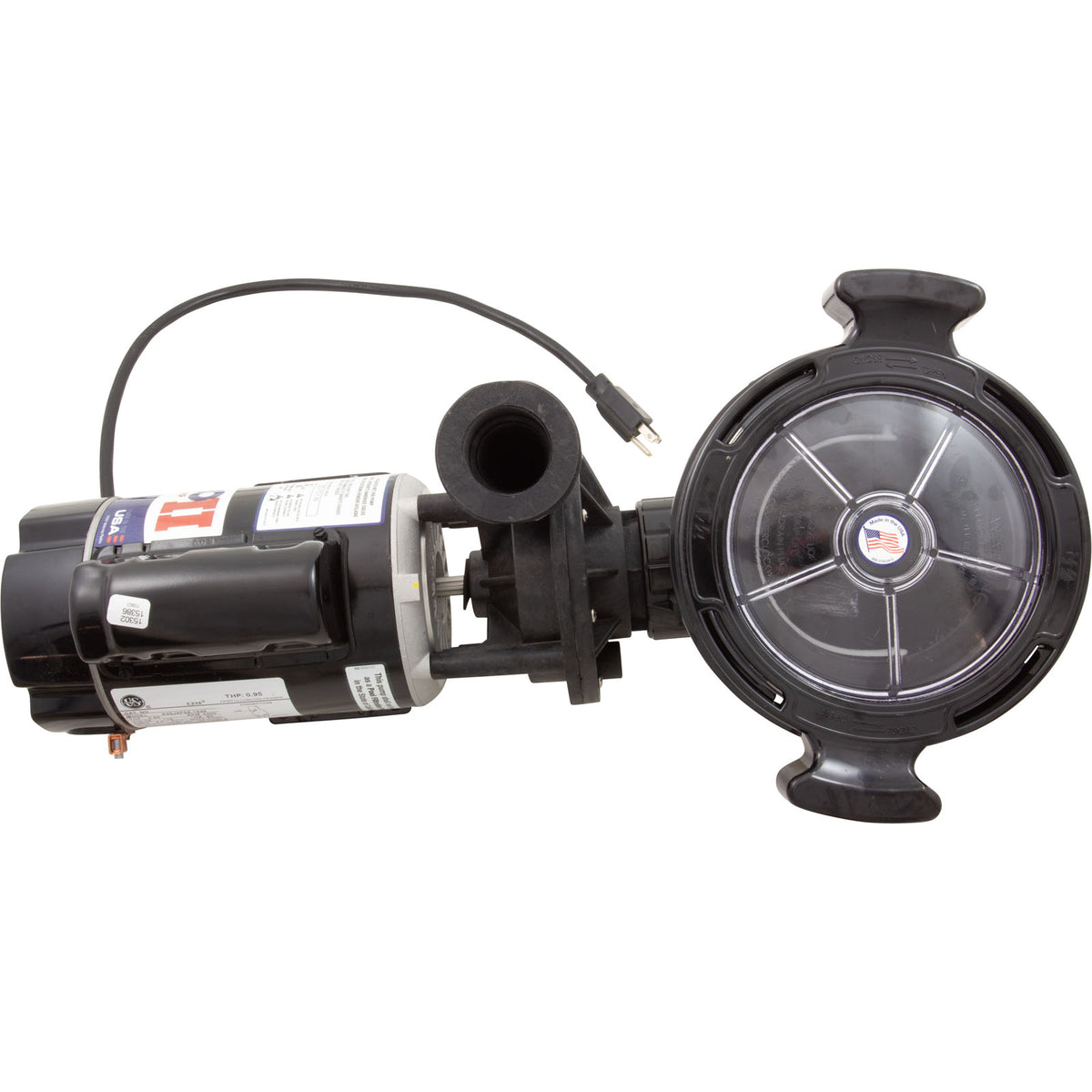 Pump, WW Hi-Flo II, 1.5SPL, 1-Spd, 115v, 6"Trp, 3ft Nema, Vert