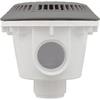 Main Drain, WW Anti Vortex, 8" Round, Vinyl, 2"s, Gray