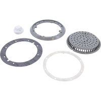 Main Drain, WW Anti Vortex, 8" Round, Vinyl, 2"s, Gray