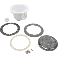Main Drain, WW Anti Vortex, 8" Round, Vinyl, 2"s, Gray