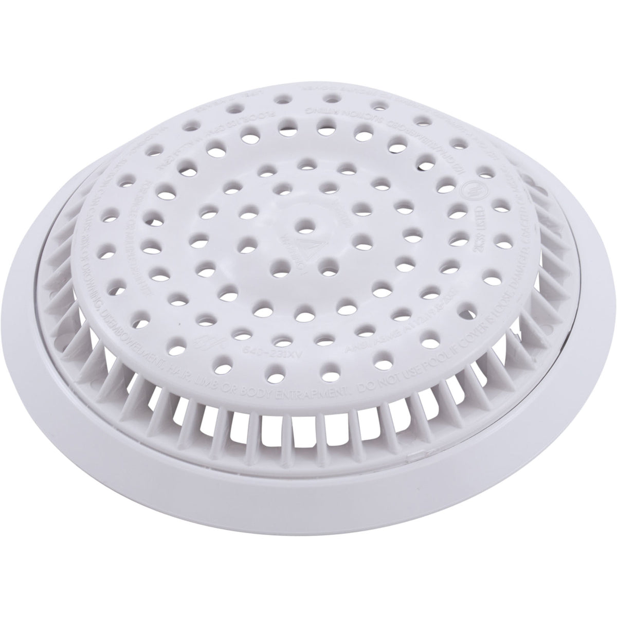 Main Drain Cover, Waterway, 8" Round, with Frame