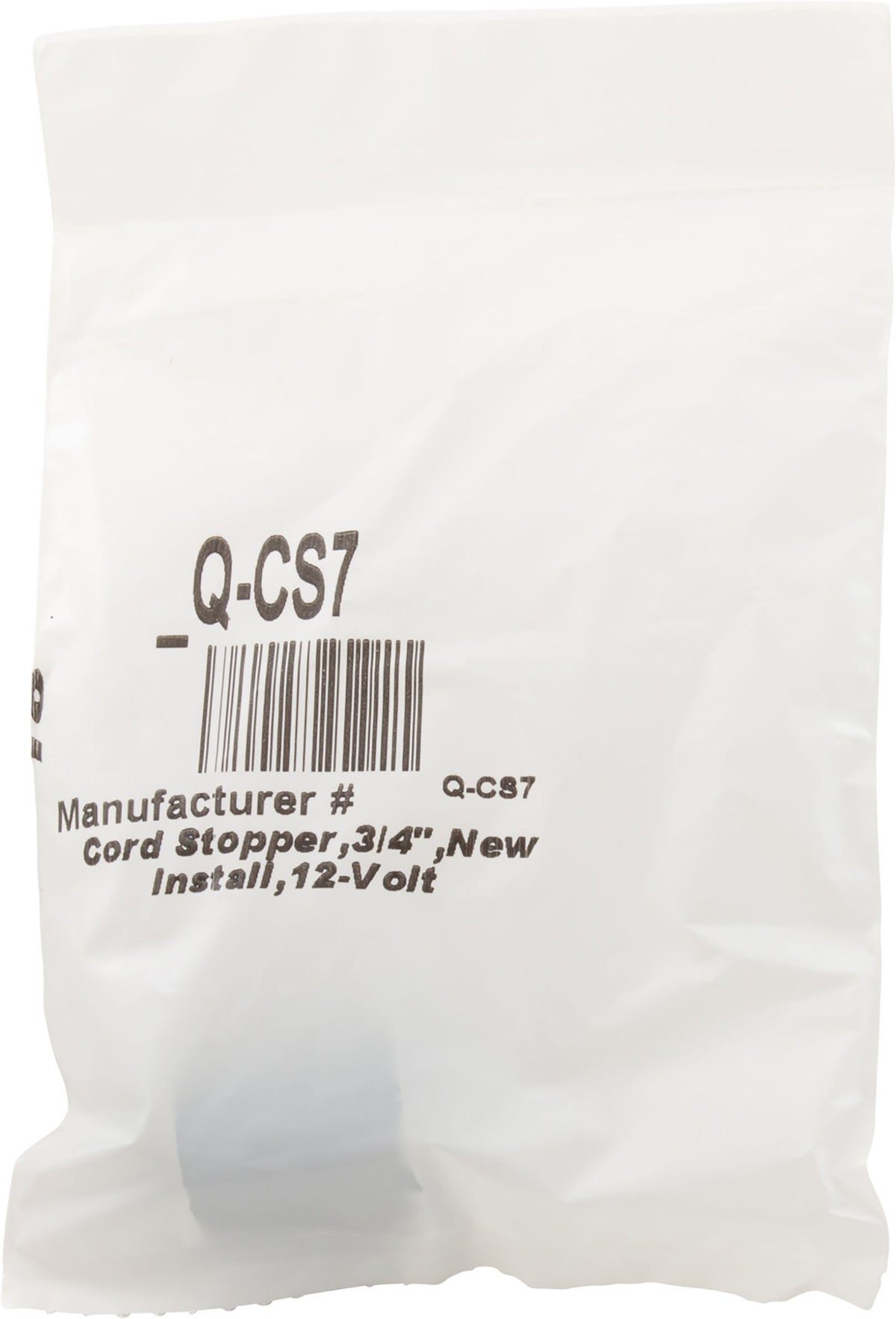Cord Stopper, 3/4", New Install, 12-Volt