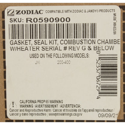 Gasket Kit, Zodiac Jandy JXi 200/260/400