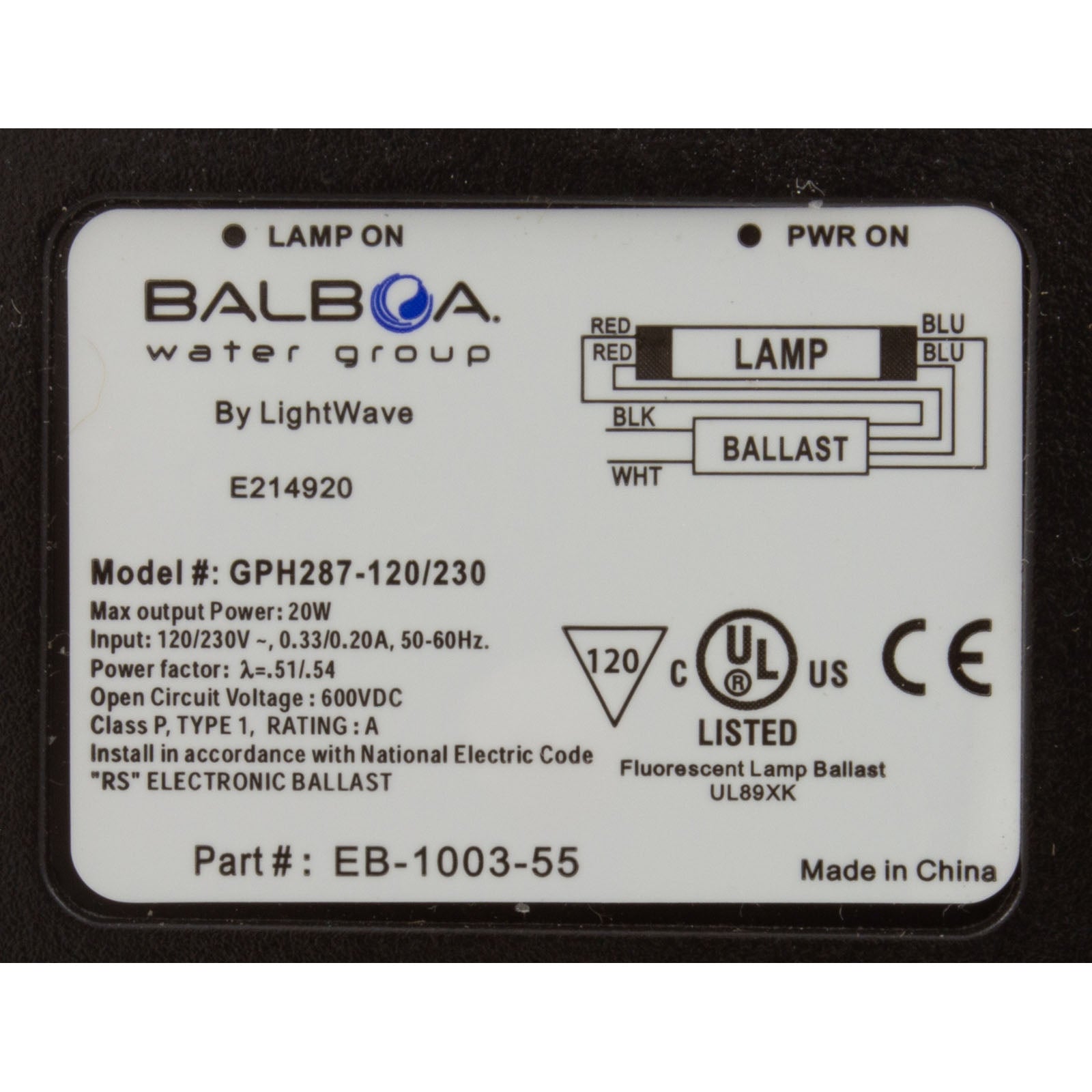 Sanitation System, BWG Wavetec254, 230v, 7W, 3/4"b