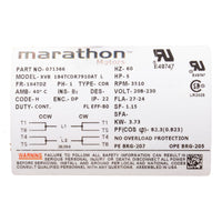 Motor, Pentair, 5.0 Horsepower, 230v, 1 Speed, C-Series
