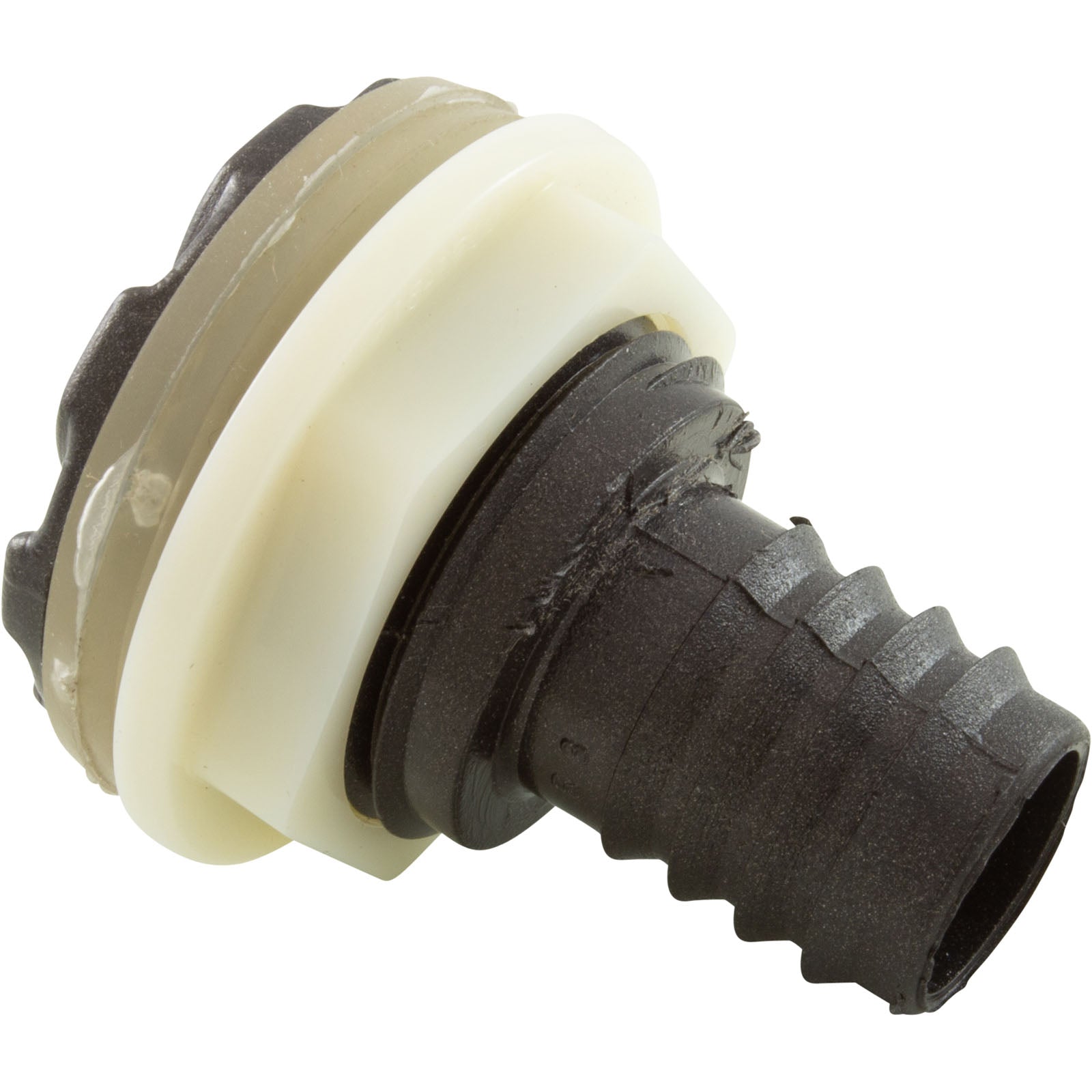 Wall Fitting, WW Poly Storm, 3/4"b, Dk Gry/Clr