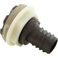 Wall Fitting, WW Poly Storm, 3/4"b, Dk Gry/Clr