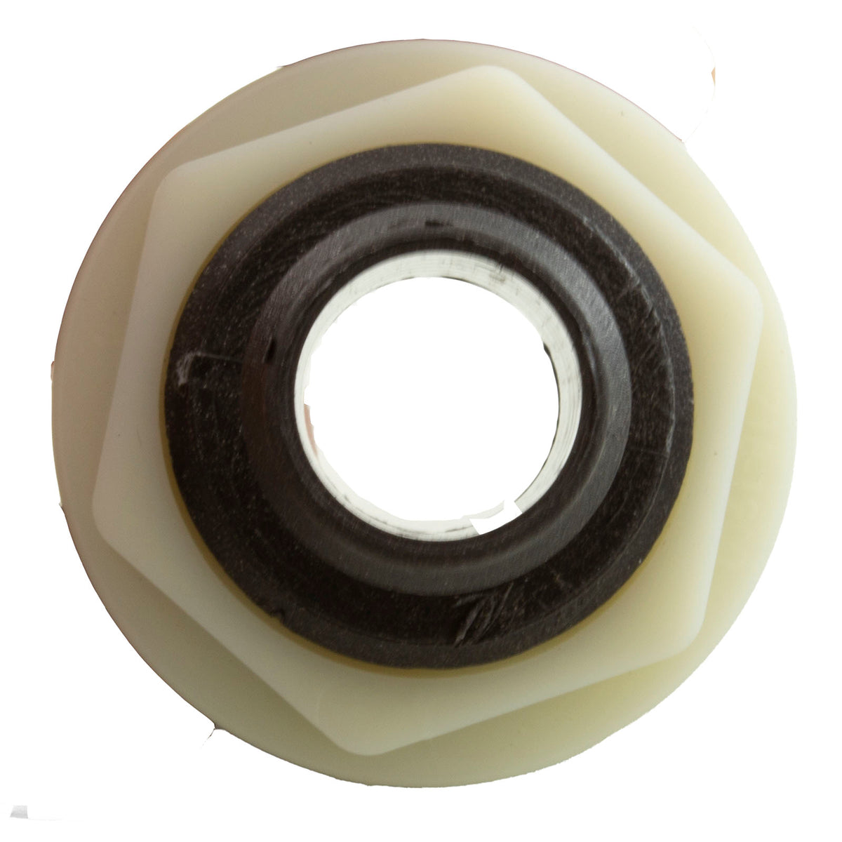Wall Fitting, WW Poly Storm, 3/4"b, Dk Gry/Clr