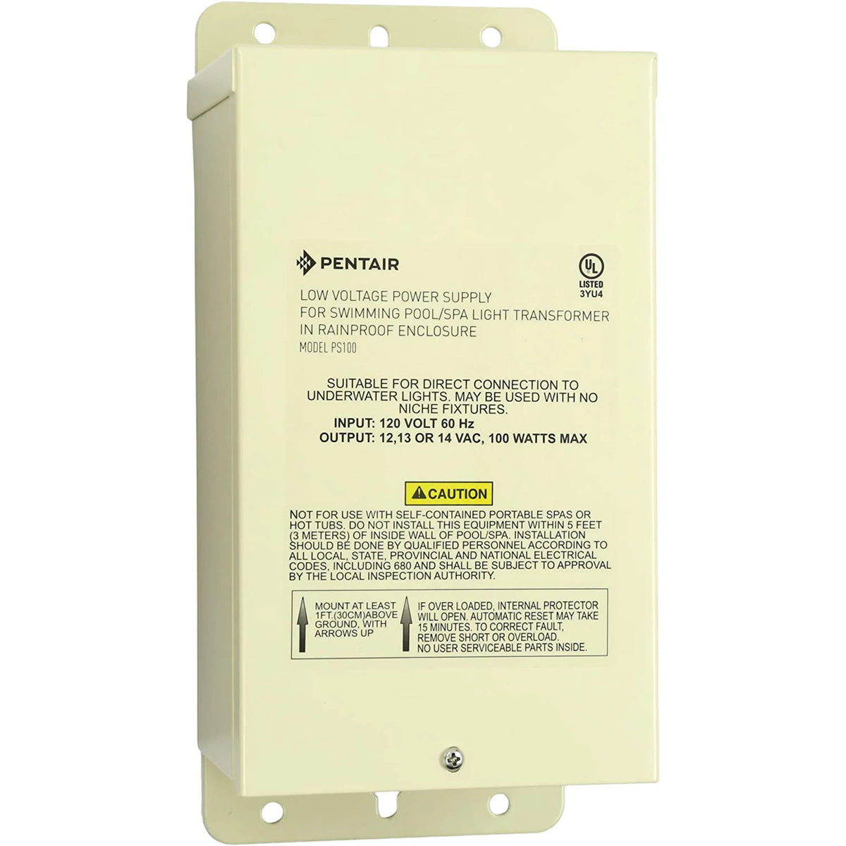 Transformer, Pentair, 12v to 14v, 100w