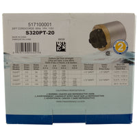 Pump, Circ, Little Giant S320PT-20, 115v, 335gph, 1/4" x 1/2"