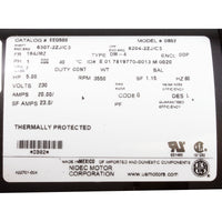 Motor, US Motor, 5.0 Horsepower, 230v, Single Phase