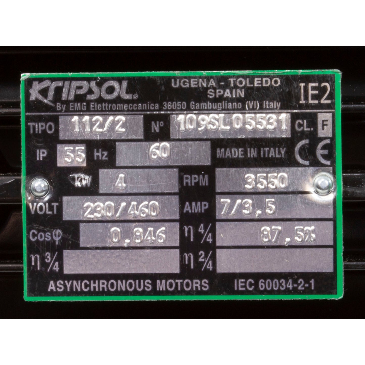 Motor, Hayward, 5.5 Horsepower, 1 Speed, HCP55