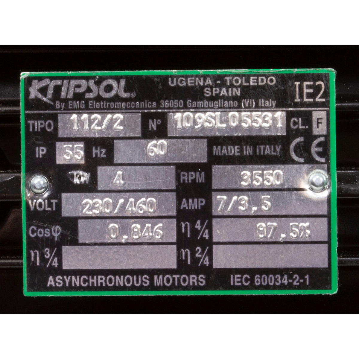 Motor, Hayward, 5.5 Horsepower, 1 Speed, HCP55