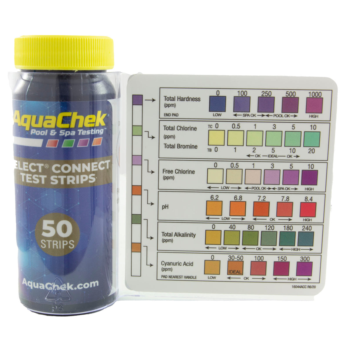 Test Strips, AquaChek Select, 7in1, TH, TC, TB, FC, pH, TA, CA, 50ct