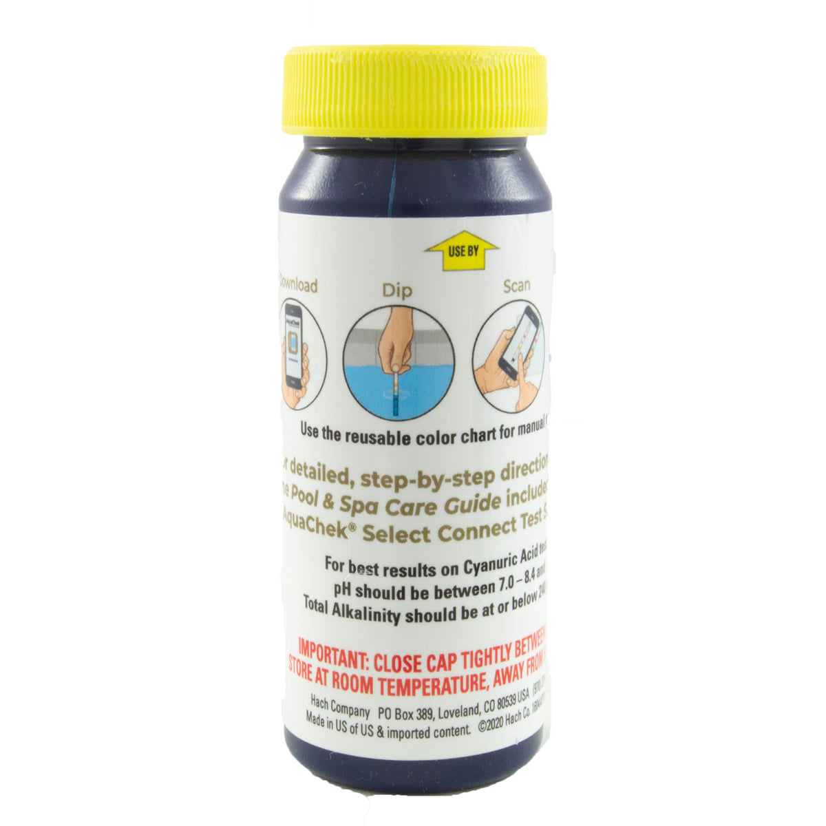 Test Strips, AquaChek Select, 7in1, TH, TC, TB, FC, pH, TA, CA, 50ct