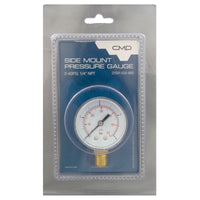0-60 Pressure Gauge, Bot/Side Mount Clam Shell Pack