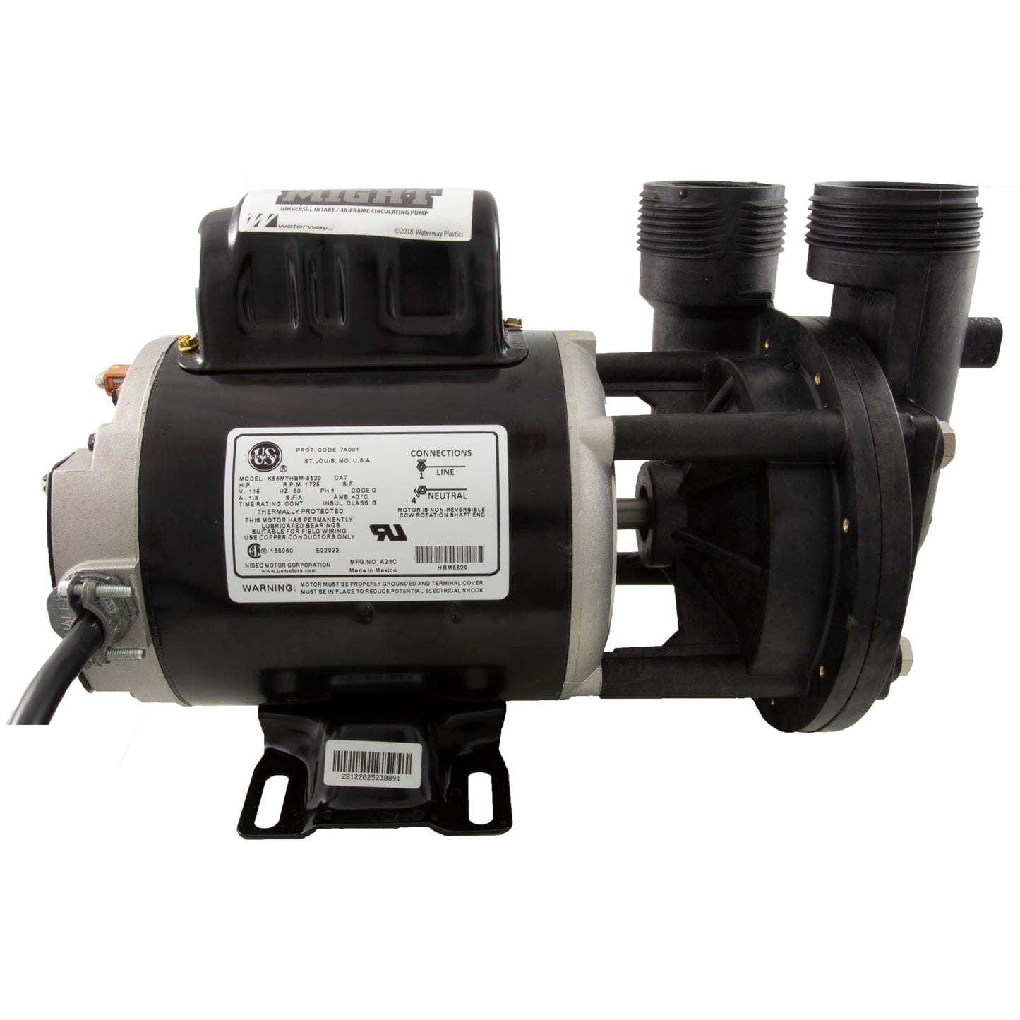 Motor, Waterway Uni-Might Cir, 115v, 1-Spd, 48Fr, 50/60Hz
