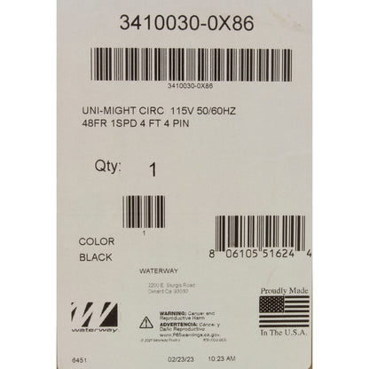 Motor, Waterway Uni-Might Cir, 115v, 1-Spd, 48Fr, 50/60Hz