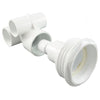 Jet Body Assembly, WW Pwr Strm Gunite, a1-1/2"s, w2"s, Tee, Wht, Thd