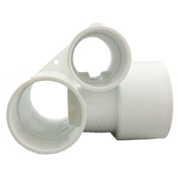 Jet Body Assembly, WW Pwr Strm Gunite, a1-1/2"s, w2"s, Tee, Wht, Thd