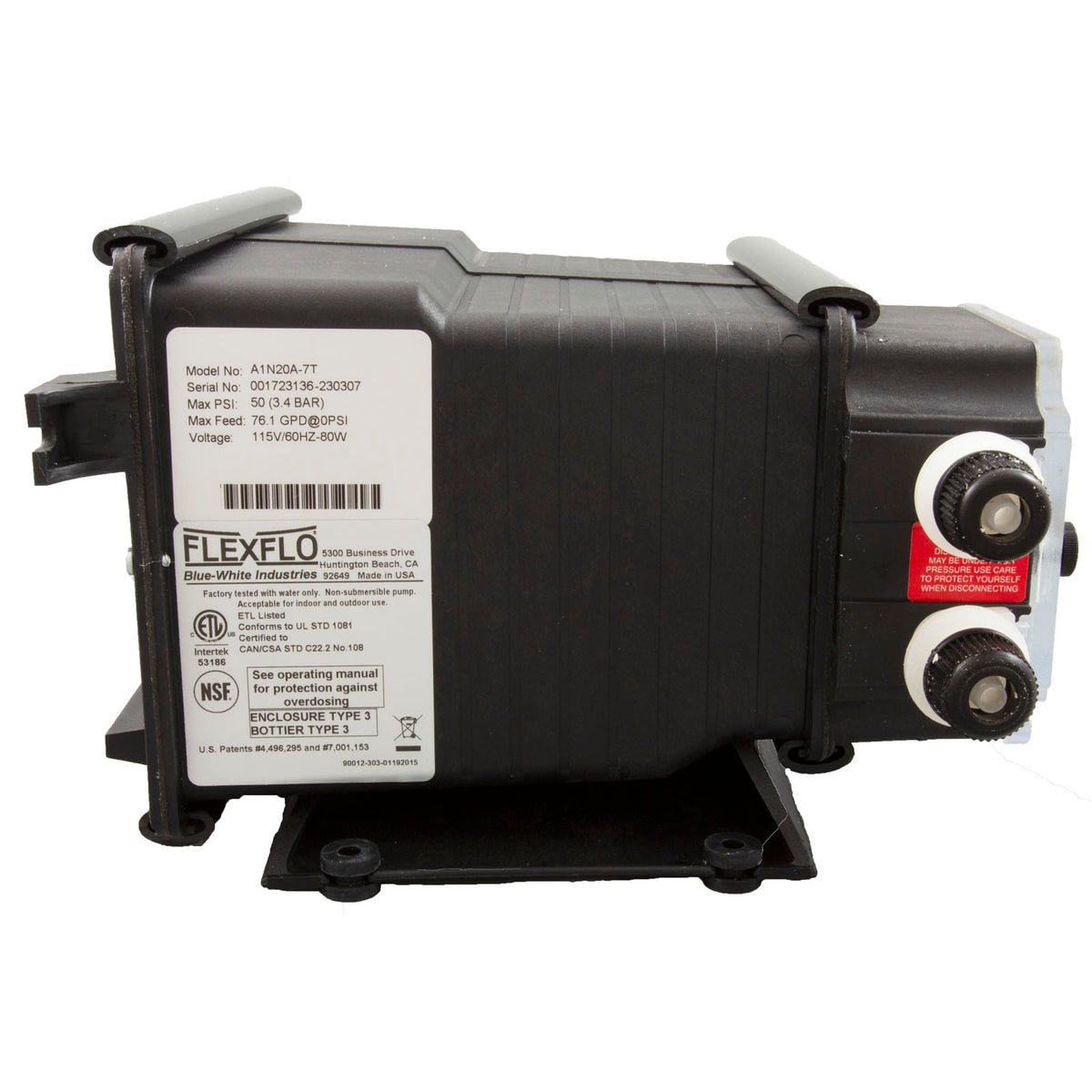 Pompe péristaltique, bleu blanc FlexFlo A-100NA, 7T, 115v