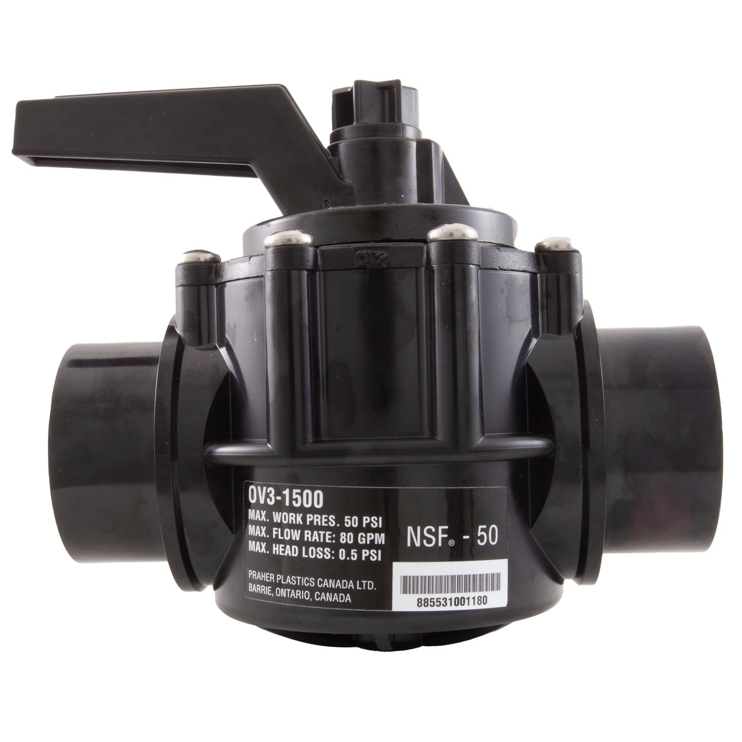 Diverter Valve, Praher, 3-Port, 1-1/2"s