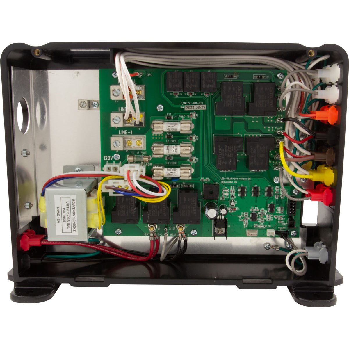 Control, United Spas C5-L, P1, P2, Aux, CP, 115/230v, T7S, B11