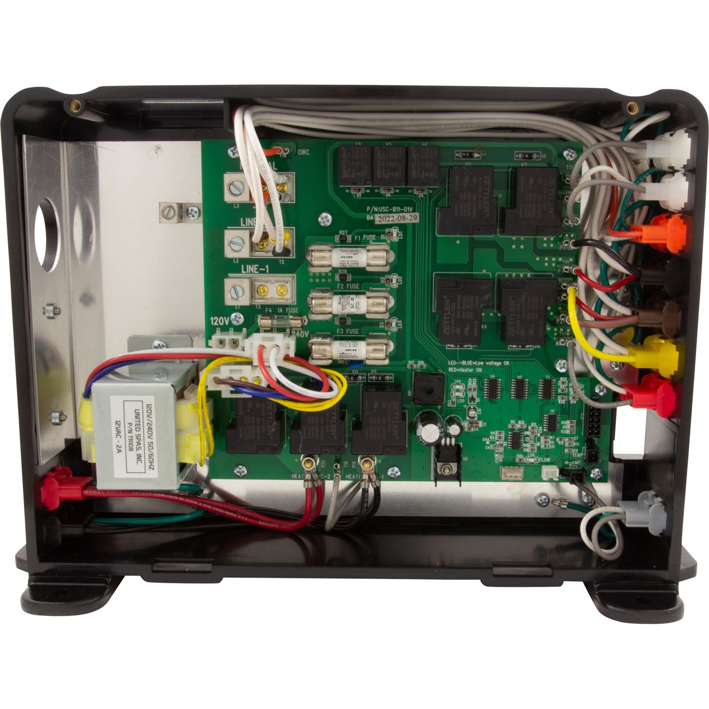 Control, United Spas C5-L, P1, P2, Aux, CP, 115/230v, T7S, B11