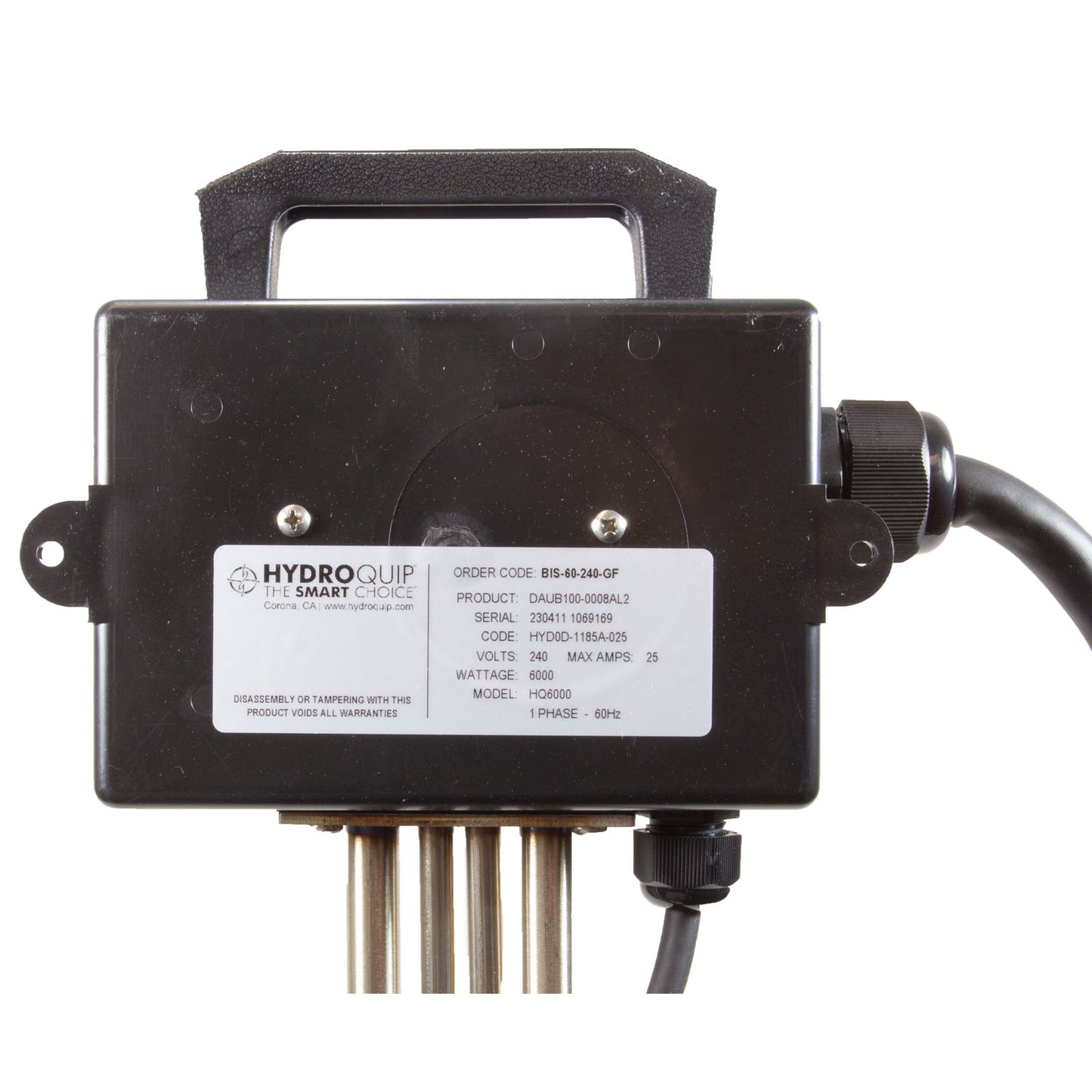 Immersion Heater, HQ, Baptistery, 6.0kW, 230v, w/ Float & GFCI