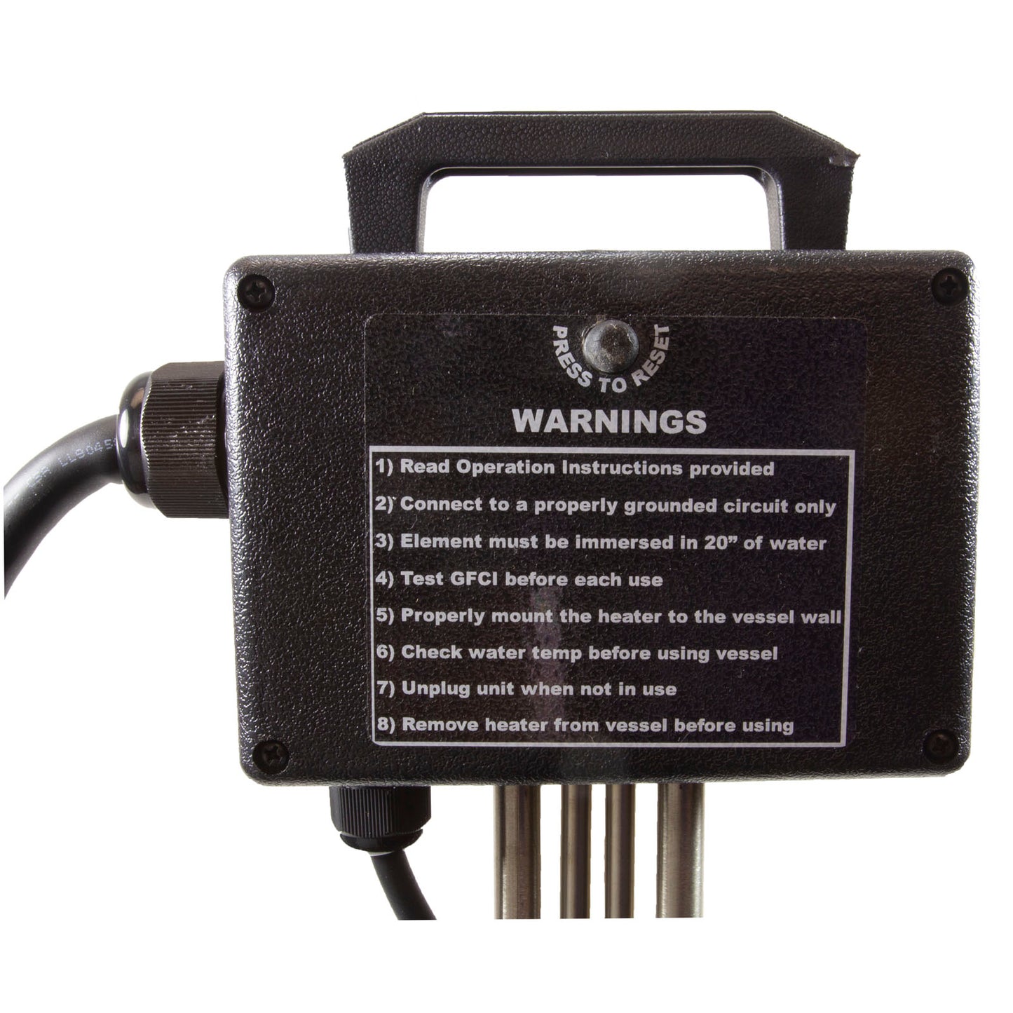 Immersion Heater, HQ, Baptistery, 6.0kW, 230v, w/ Float & GFCI