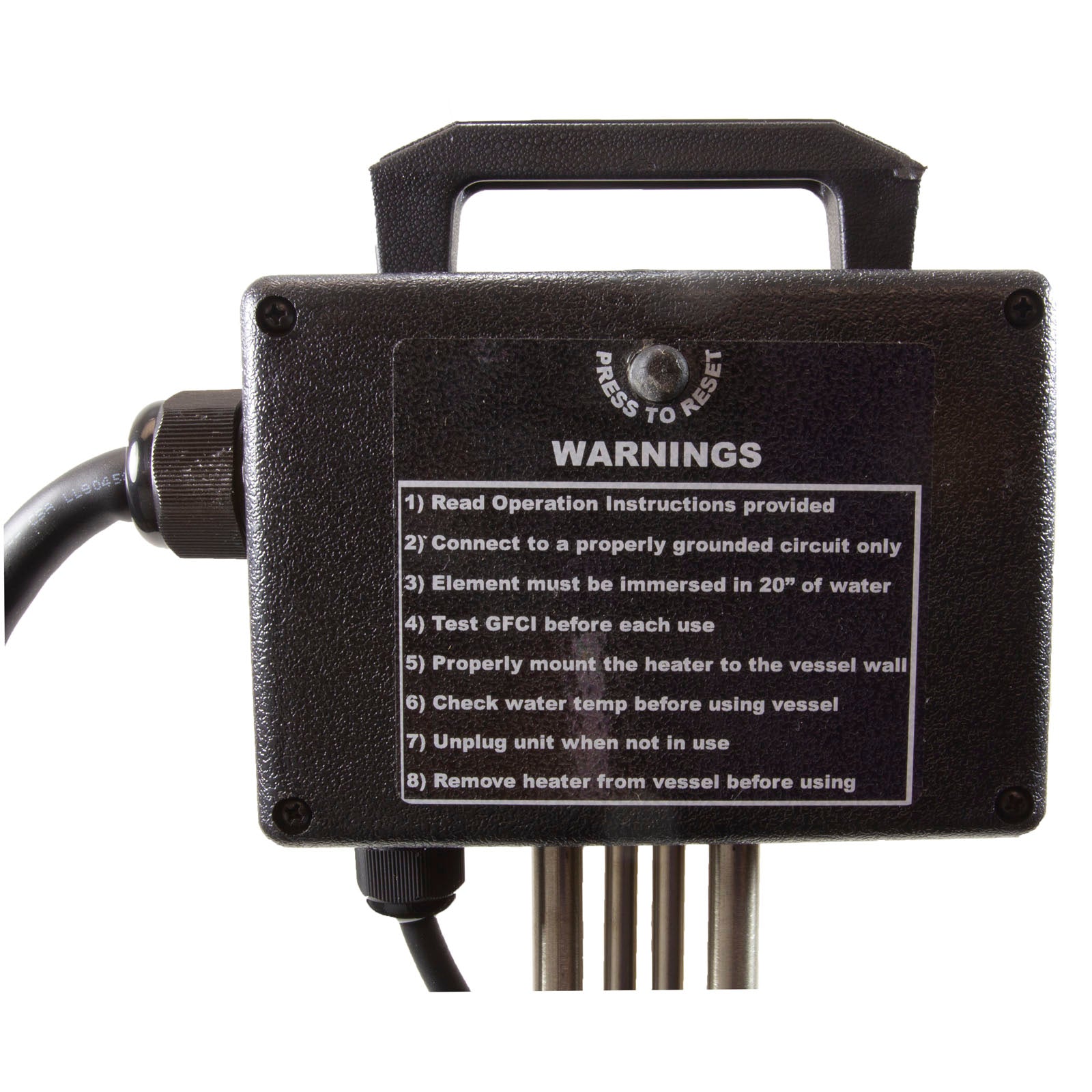 Immersion Heater, HQ, Baptistery, 6.0kW, 230v, w/ Float & GFCI