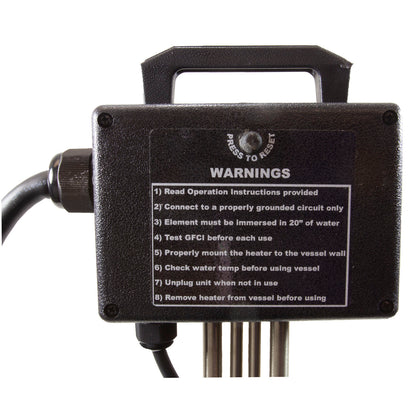 Immersion Heater, HQ, Baptistery, 6.0kW, 230v, w/ Float & GFCI