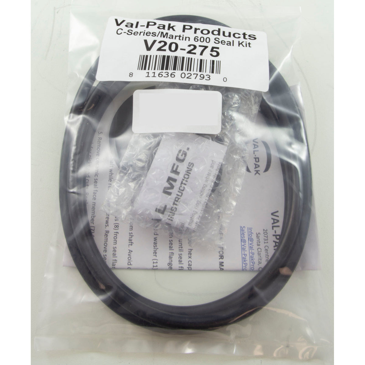 Seal Kit, Val-Pak Martin 600