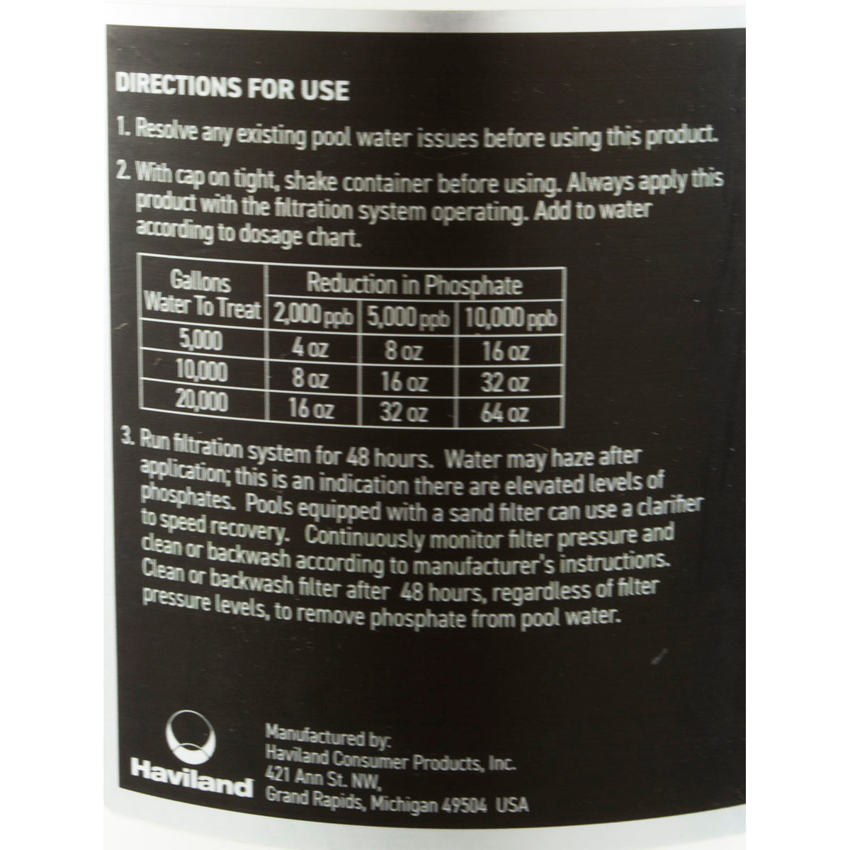 Phosphate Remover, Matrix Black Label, 1 Gallon