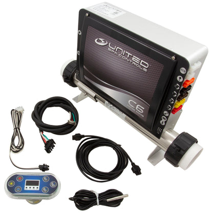 Control, United Spas CB, 5.5kW, P1, P2, Aux, Lt, T7-S
