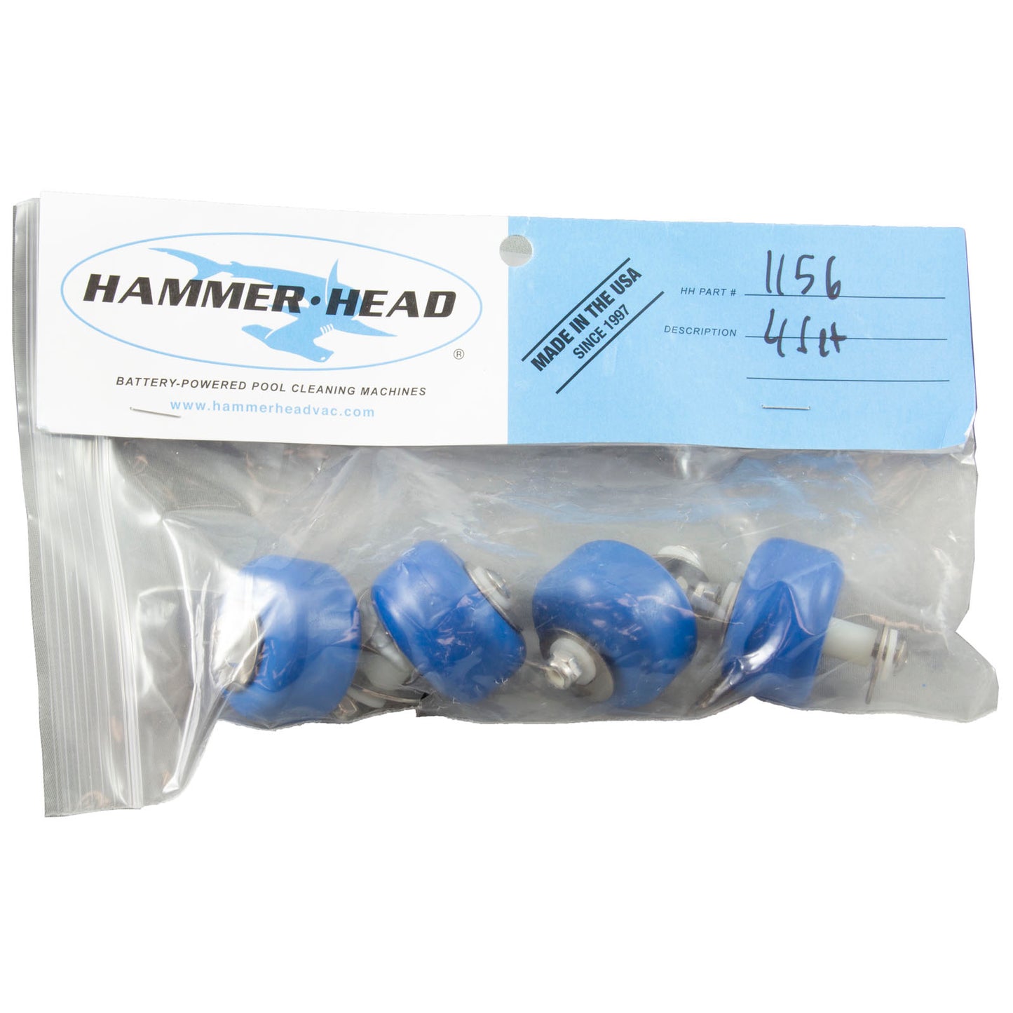Head Wheel Set, Hammerhead 21"/30" Vacuum, Small, 4 Pack