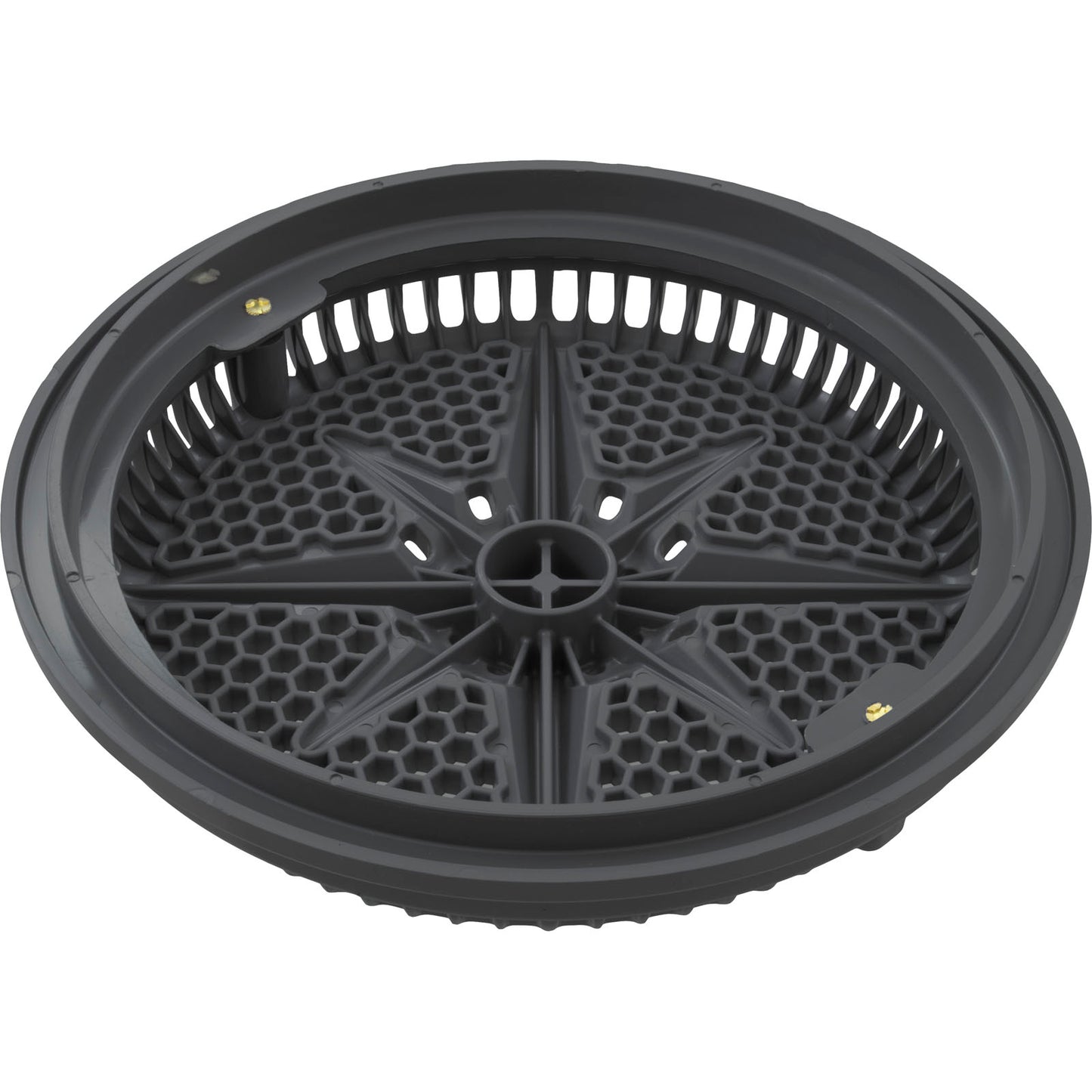 Main Drain Grate, PentStarGuard, 8", 112gpm, DrkGry, qty2, Sh Ring