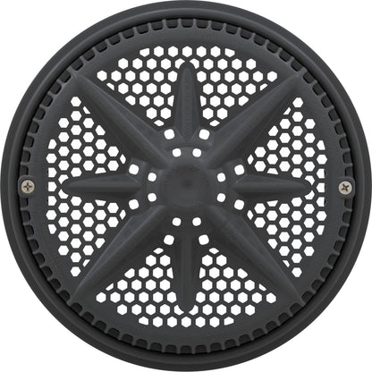 Main Drain Grate, PentStarGuard, 8", 112gpm, DrkGry, qty2, Sh Ring