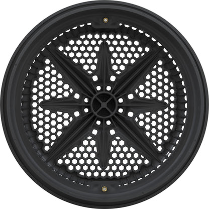 Main Drain Grate, PentStarGuard, 8", 112gpm, DrkGry, qty2, Sh Ring