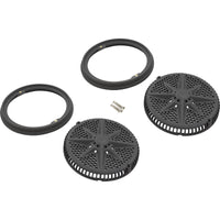 Main Drain Grate, PentStarGuard, 8", 112gpm, DrkGry, qty2, Sh Ring