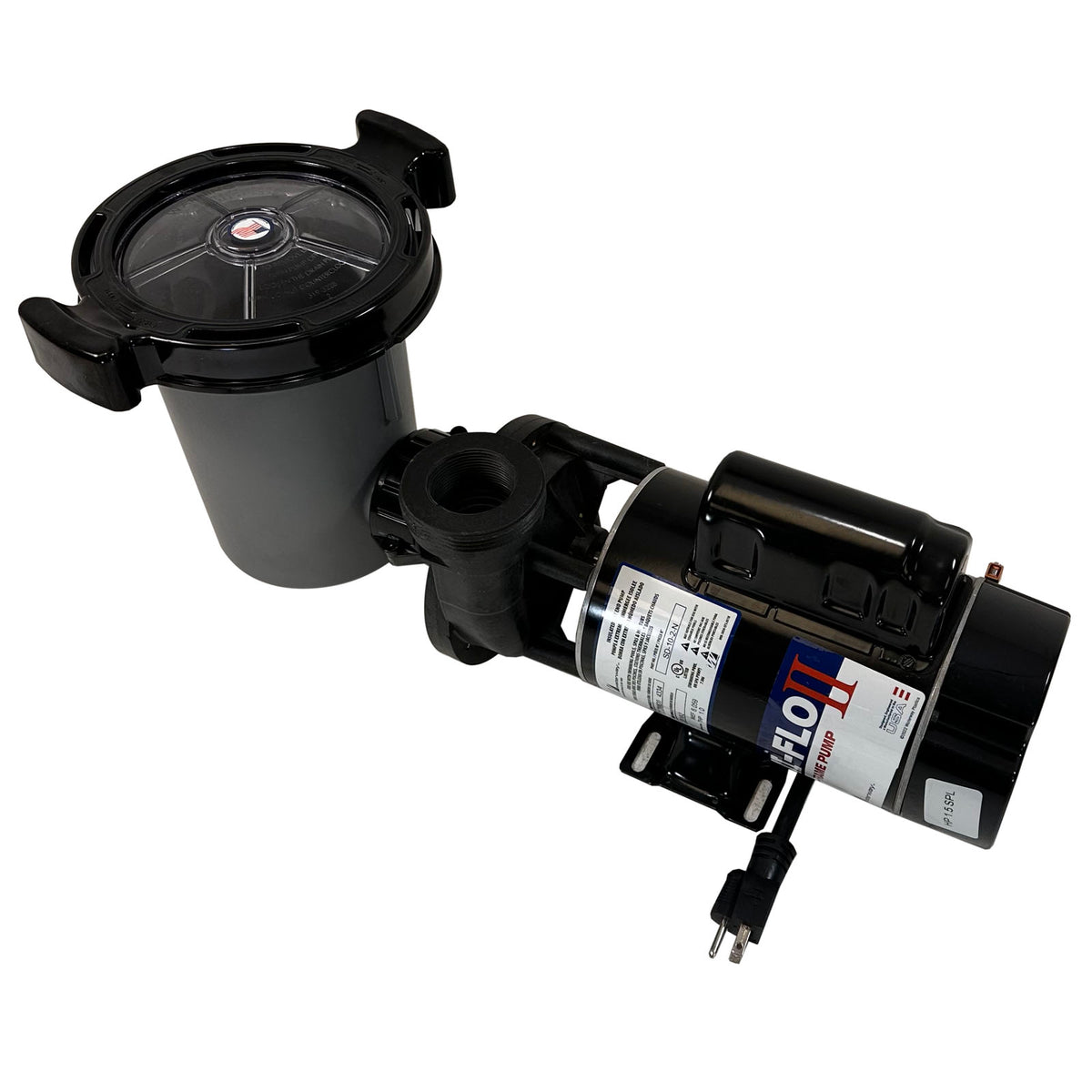 Pump, WW Hi-Flo II, 1.0SPL, 1-Spd, 115v, 6"Trp, ft Nema, Vert