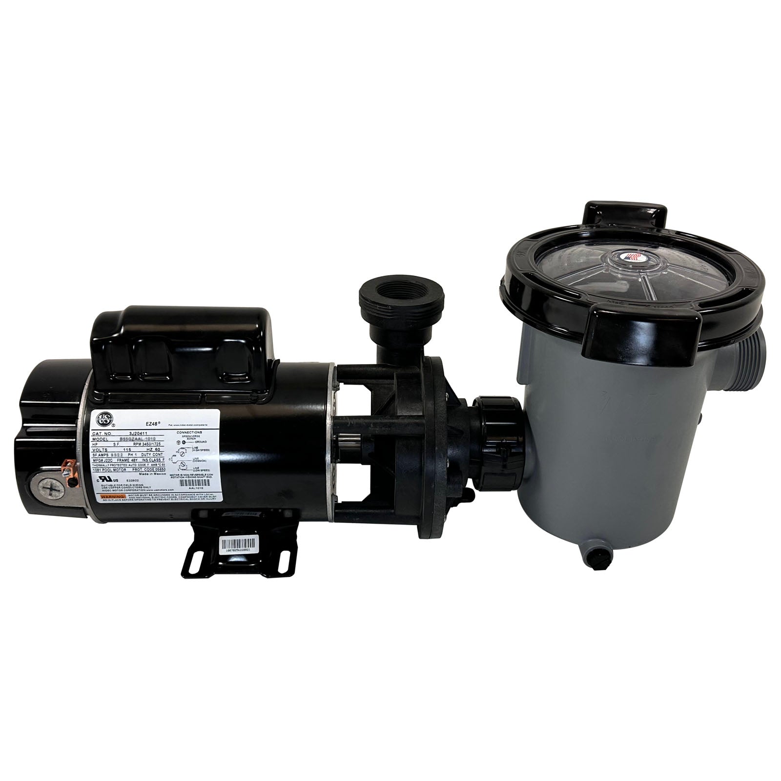 Pump, WW Hi-Flo II, 1.0SPL, 2-Spd, 115v, 6"Trp, ft Nema, Vert