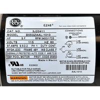 Pump, WW Hi-Flo II, 1.5SPL, 2-Spd, 115v, 6"Trp, ft Nema, Vert