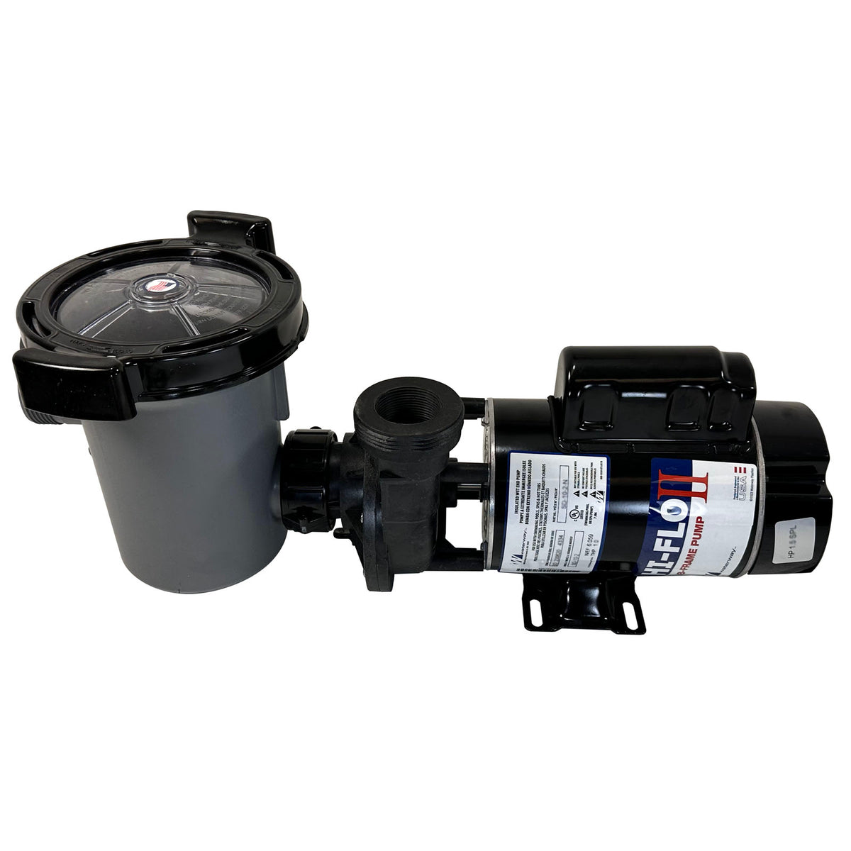 Pump, WW Hi-Flo II, 1.5SPL, 2-Spd, 115v, 6"Trp, ft Nema, Vert