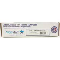 Main Drain Grate, Retro 10" Round, Universal, Light Gray