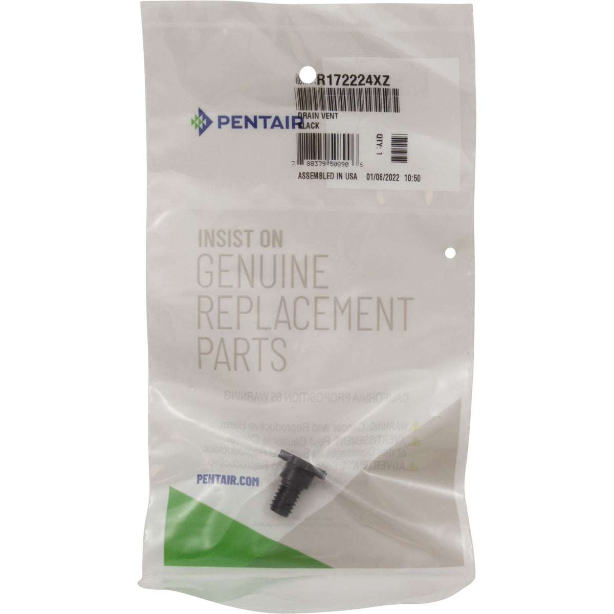 Air Bleed Valve, Pentair Rainbow RDC/RTL/Bromine