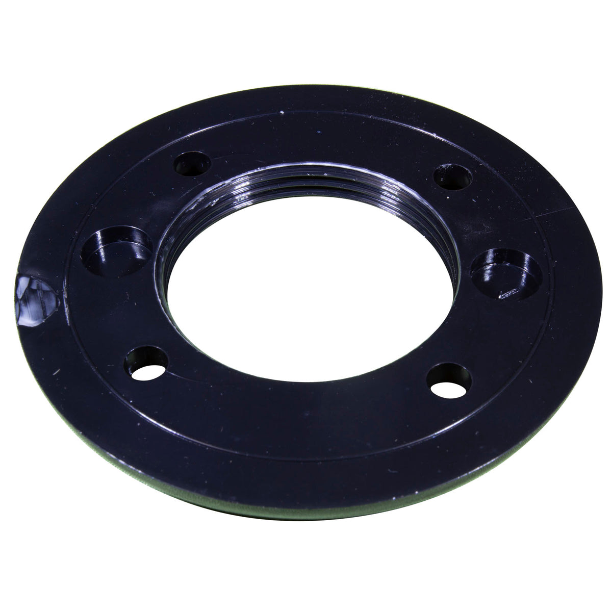 Vinyl Pool Return Faceplate Threaded Black