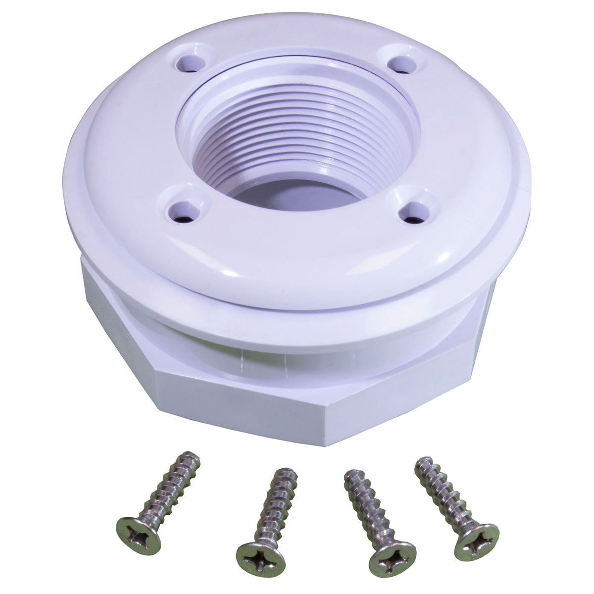Vinyl Pool I/O Fttng (1.5 X 1.5 Socket) White