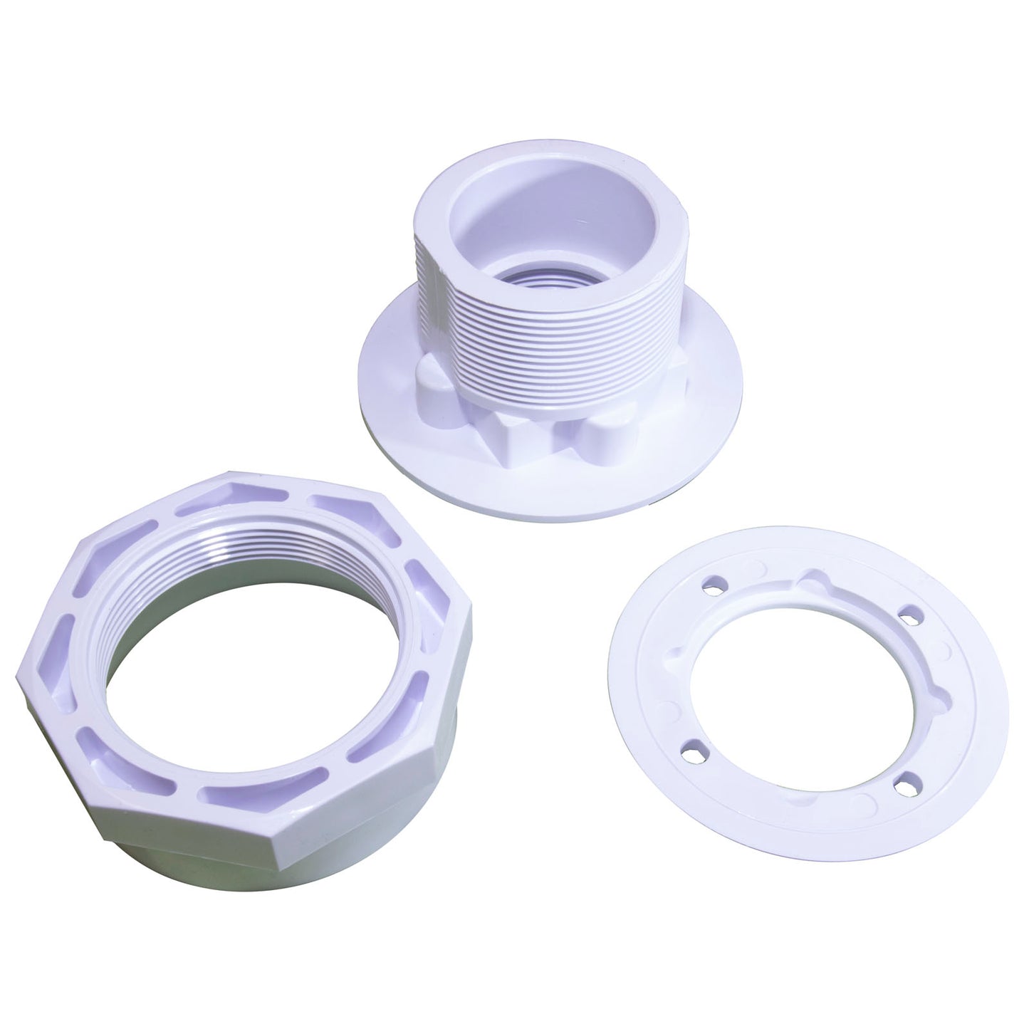 Conexión de E/S para piscina de vinilo (zócalo de 1,5 x 1,5) color blanco